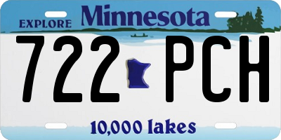 MN license plate 722PCH