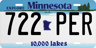 MN license plate 722PER