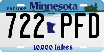 MN license plate 722PFD