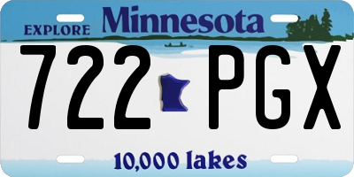 MN license plate 722PGX