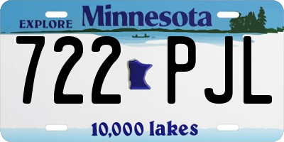 MN license plate 722PJL