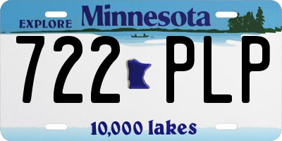 MN license plate 722PLP