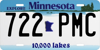 MN license plate 722PMC