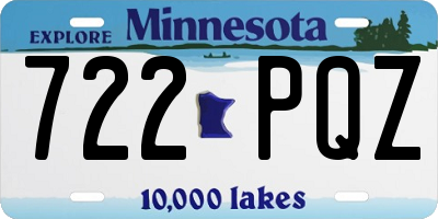 MN license plate 722PQZ