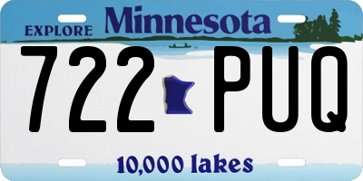 MN license plate 722PUQ