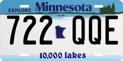 MN license plate 722QQE