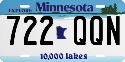MN license plate 722QQN