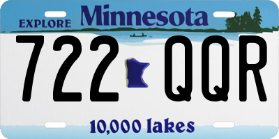 MN license plate 722QQR