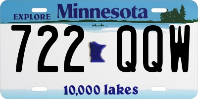 MN license plate 722QQW