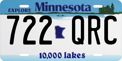 MN license plate 722QRC