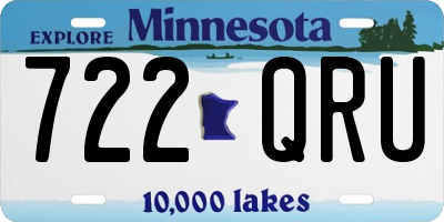 MN license plate 722QRU