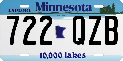 MN license plate 722QZB