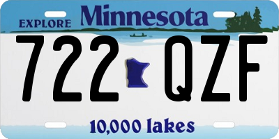 MN license plate 722QZF