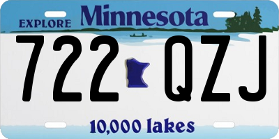 MN license plate 722QZJ