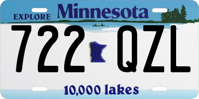 MN license plate 722QZL