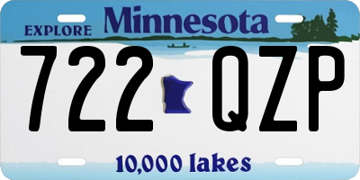 MN license plate 722QZP