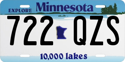 MN license plate 722QZS