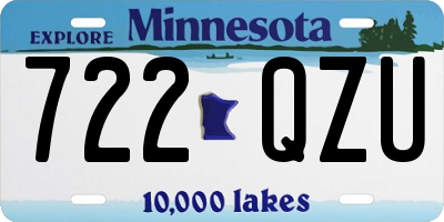MN license plate 722QZU