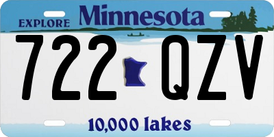 MN license plate 722QZV