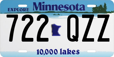 MN license plate 722QZZ