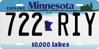 MN license plate 722RIY