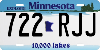 MN license plate 722RJJ