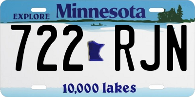 MN license plate 722RJN