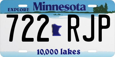 MN license plate 722RJP