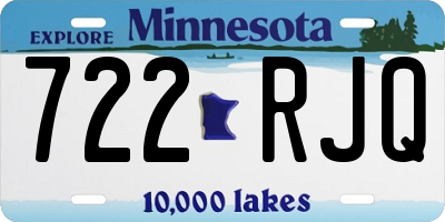 MN license plate 722RJQ