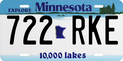 MN license plate 722RKE