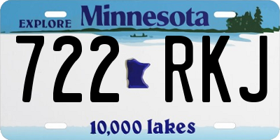MN license plate 722RKJ
