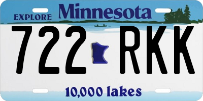 MN license plate 722RKK