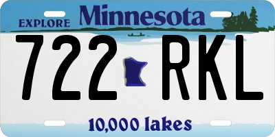 MN license plate 722RKL