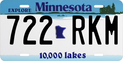 MN license plate 722RKM