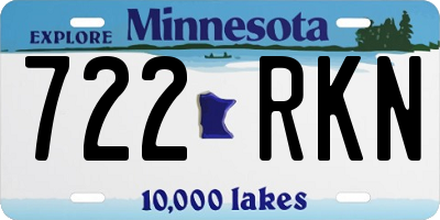 MN license plate 722RKN