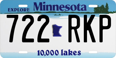 MN license plate 722RKP