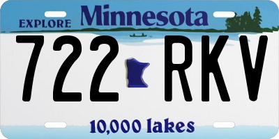MN license plate 722RKV