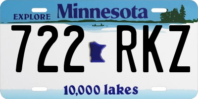 MN license plate 722RKZ