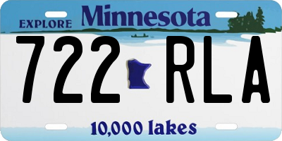 MN license plate 722RLA