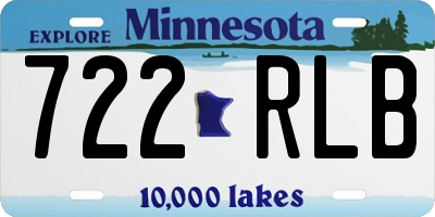MN license plate 722RLB