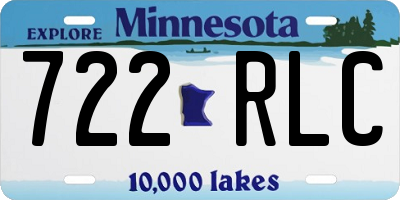 MN license plate 722RLC