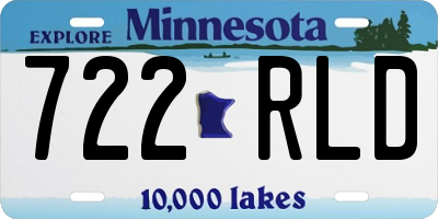 MN license plate 722RLD