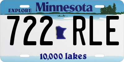 MN license plate 722RLE