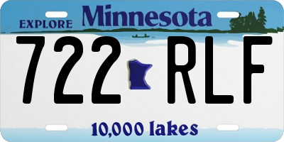 MN license plate 722RLF