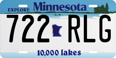 MN license plate 722RLG