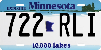 MN license plate 722RLI