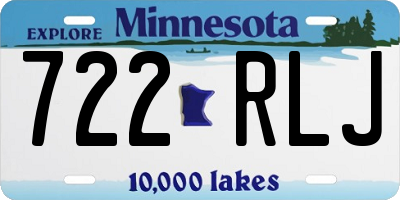 MN license plate 722RLJ