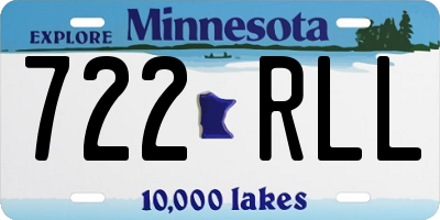 MN license plate 722RLL