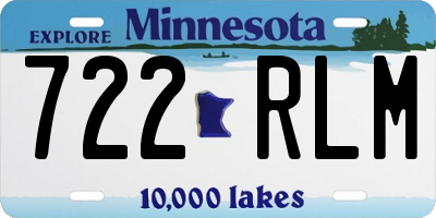 MN license plate 722RLM