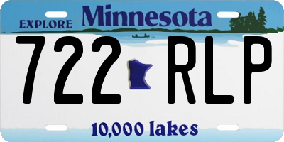 MN license plate 722RLP